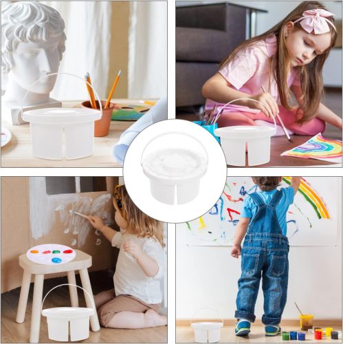 Ecsettisztító és Tároló vödör, műanyag, kör alakú