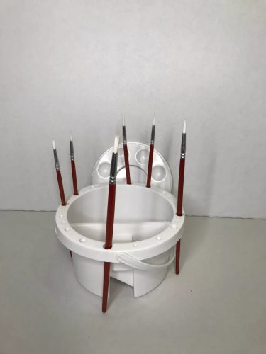 Ecsettisztító és Tároló vödör, műanyag, kör alakú