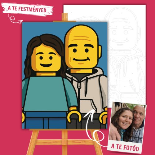 Számfestő Portré – Minifigura Stílusban (játékfigura ihlette) - Számfestő.hu - 30×40cm - keret nélkül