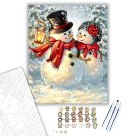 Hóemberek- számfestő készlet - Számfestő.hu - 40×50cm - keret nélkül