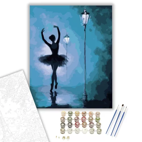 Balett az éjszakában - számfestő készlet - Számfestő.hu - 40×50cm - keretre feszítve