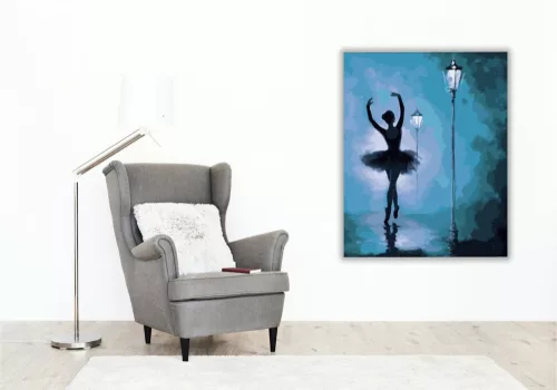 Balett az éjszakában - számfestő készlet - Számfestő.hu - 80×100cm - keret nélkül