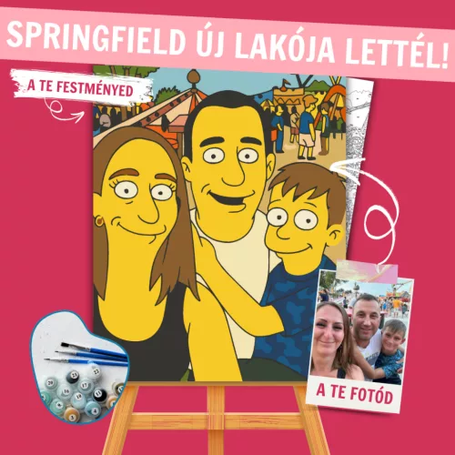 Számfestő Portré – Sárga Karakteres Stílusban (karikatúra ihlette) - Számfestő.hu - 50×60cm - keret nélkül