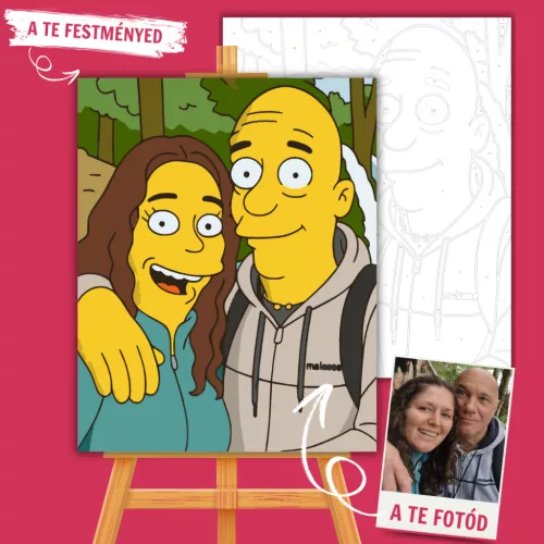 Számfestő Portré – Sárga Karakteres Stílusban (karikatúra ihlette) - Számfestő.hu - 60×70cm - keret nélkül