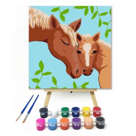 Lovak - gyerek számfestő készlet - Számfestő.hu - 20×20cm - keret nélkül