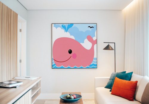 Bálna - gyerek számfestő készlet - Számfestő.hu - 20×20cm - keret nélkül