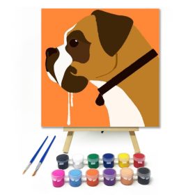 Boxer - gyerek számfestő készlet - Számfestő.hu - 20×20cm - keret nélkül