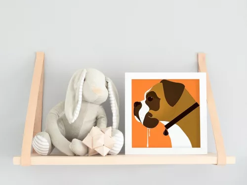 Boxer - gyerek számfestő készlet - Számfestő.hu - 40×40cm - keret nélkül