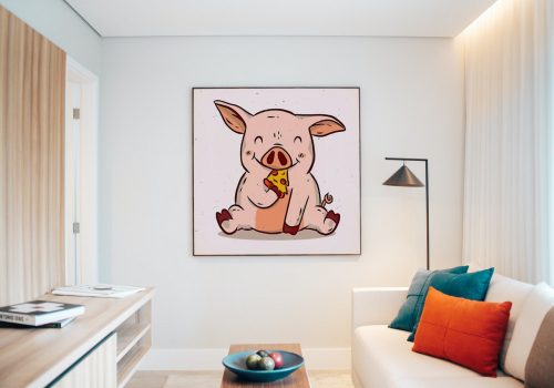 Kis Malac - gyerek számfestő készlet - Számfestő.hu - 20×20cm - keret nélkül