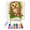 Aranyos Bagoly - gyerek számfestő készlet - Számfestő.hu - 20×20cm - keret nélkül
