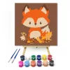 Róka - gyerek számfestő készlet - Számfestő.hu - 30×30cm - keretre feszítve