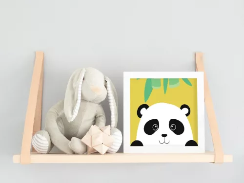 Csinos panda - gyerek számfestő készlet - Számfestő.hu - 20×20cm - keretre feszítve