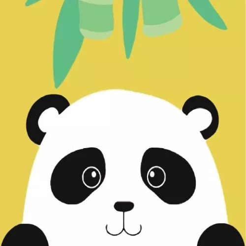 Csinos panda - gyerek számfestő készlet - Számfestő.hu - 40×40cm - keretre feszítve