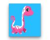 Pink dinó - gyerek számfestő készlet