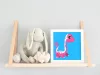 Pink dinó - gyerek számfestő készlet - Számfestő.hu - 20×20cm - keret nélkül