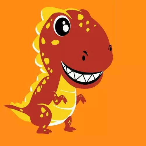 T-Rex - gyerek számfestő készlet - Számfestő.hu - 50×50cm - keret nélkül