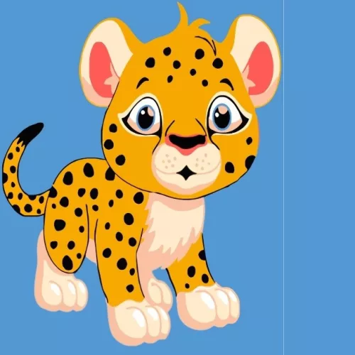 Baby tigris - gyerek számfestő készlet - Számfestő.hu - 50×50cm - keret nélkül