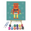 Robot - gyerek számfestő készlet - Számfestő.hu - 50×50cm - keretre feszítve