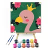 Flamingó Király - gyerek számfestő készlet - Számfestő.hu - 20×20cm - keret nélkül