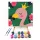 Flamingó Király - gyerek számfestő készlet - Számfestő.hu - 20×20cm - keret nélkül