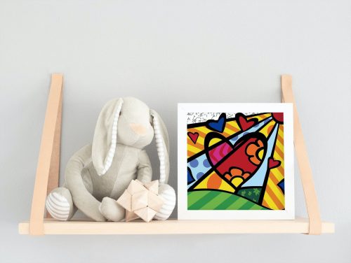 Szivecske - gyerek számfestő készlet - Számfestő.hu - 30×30cm - keret nélkül