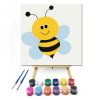 Méhecske - gyerek számfestő készlet - Számfestő.hu - 50×50cm - keret nélkül