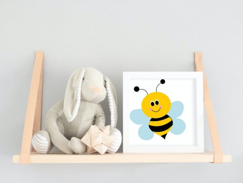 Méhecske - gyerek számfestő készlet - Számfestő.hu - 30×30cm - keret nélkül