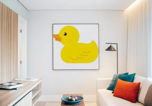 Kiskacsa - gyerek számfestő készlet - Számfestő.hu - 40×40cm - keret nélkül