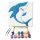 Kék Cápa - gyerek számfestő készlet