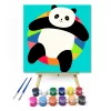 Hűsölő Panda - gyerek számfestő készlet - Számfestő.hu - 20×20cm - keretre feszítve