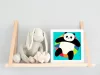 Hűsölő Panda - gyerek számfestő készlet - Számfestő.hu - 50×50cm - keret nélkül