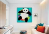 Hűsölő Panda - gyerek számfestő készlet - Számfestő.hu - 40×40cm - keret nélkül