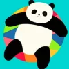 Hűsölő Panda - gyerek számfestő készlet - Számfestő.hu - 20×20cm - keretre feszítve