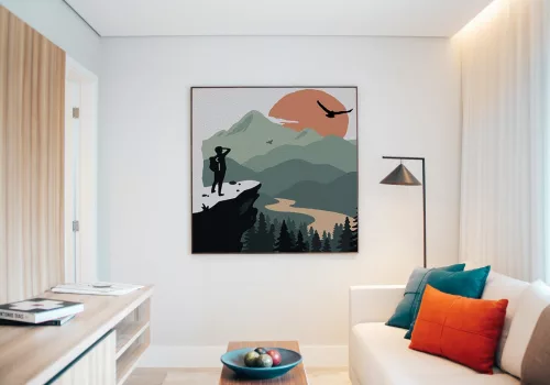 Túrázó - gyerek számfestő készlet - Számfestő.hu - 40×40cm - keretre feszítve