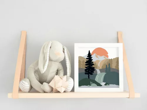 Vízesés - gyerek számfestő készlet - Számfestő.hu - 30×30cm - keret nélkül