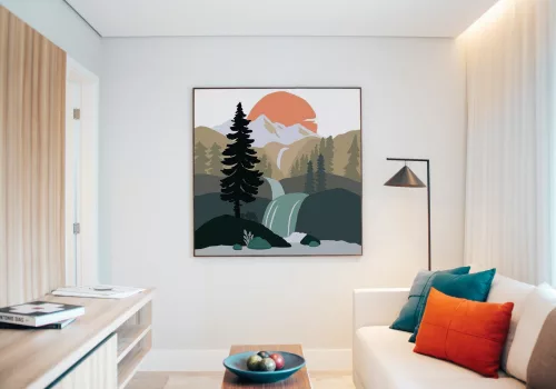 Vízesés - gyerek számfestő készlet - Számfestő.hu - 40×40cm - keret nélkül