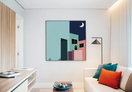Város Éjszaka - gyerek számfestő készlet - Számfestő.hu - 40×40cm - keret nélkül