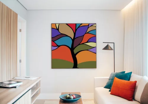 Színes Fa - gyerek számfestő készlet - Számfestő.hu - 20×20cm - keret nélkül