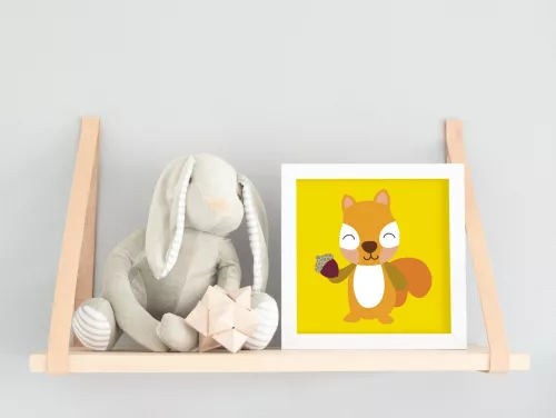 Mókuska - gyerek számfestő készlet - Számfestő.hu - 20×20cm - keret nélkül
