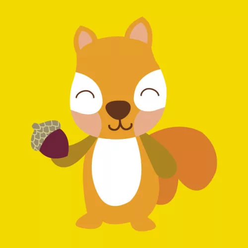 Mókuska - gyerek számfestő készlet - Számfestő.hu - 20×20cm - keretre feszítve