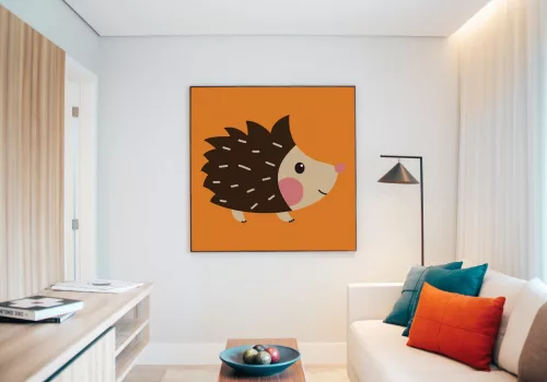 Sündisznó - gyerek számfestő készlet - Számfestő.hu - 50×50cm - keret nélkül
