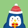 Ajándék Pingvin - gyerek számfestő készlet