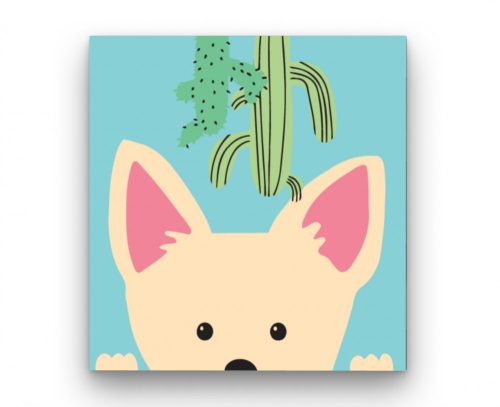 Róka és Kaktusz - gyerek számfestő készlet