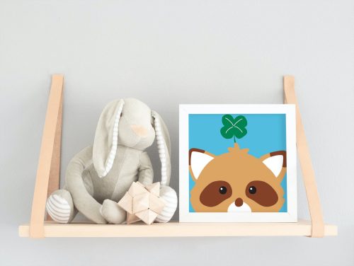 Mosó Maci - gyerek számfestő készlet - Számfestő.hu - 20×20cm - keretre feszítve