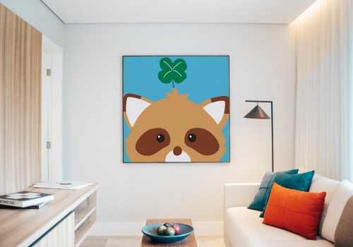 Mosó Maci - gyerek számfestő készlet - Számfestő.hu - 20×20cm - keret nélkül