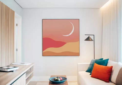 Felkelő Hold - gyerek számfestő készlet - Számfestő.hu - 40×40cm - keret nélkül