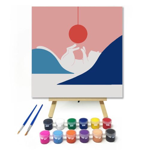 Cica Játék - gyerek számfestő készlet - Számfestő.hu - 50×50cm - keretre feszítve