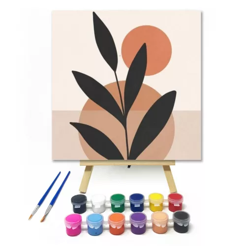 Egy Virág - gyerek számfestő készlet - Számfestő.hu - 50×50cm - keretre feszítve