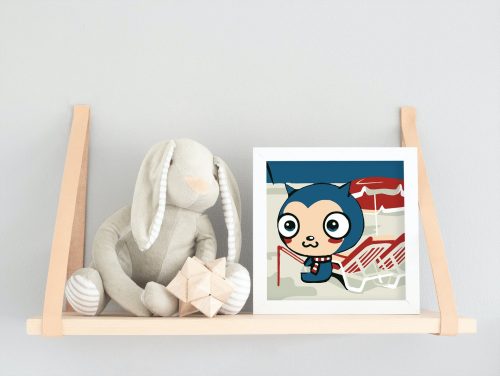 Pecázás - gyerek számfestő készlet - Számfestő.hu - 50×50cm - keretre feszítve