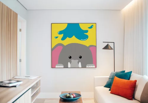 Fürdés - gyerek számfestő készlet - Számfestő.hu - 50×50cm - keret nélkül